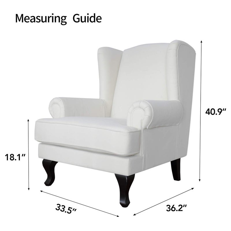Easy-Going Stretch Wingback Chair Sofa Slipcover 1-Piece Sofa Cover Furniture Protector Couch Soft with Elastic Bottom, Spandex Jacquard Fabric Small Checks(Large,Dark Blue) - Image 5